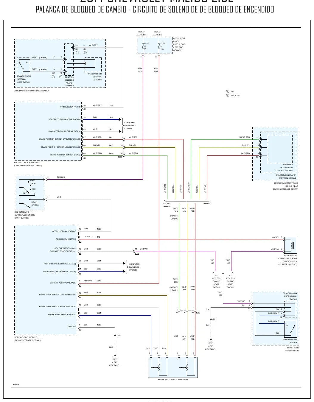 Diagrama Elétrico Chevrolet Malibu — prancha de circuito 2