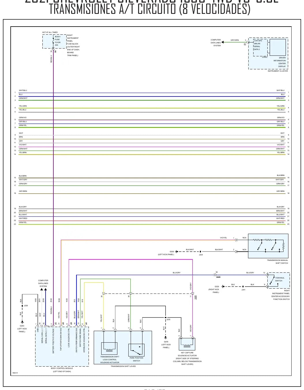 Diagrama Elétrico Chevrolet Silverado 1500 — prancha de circuito 4