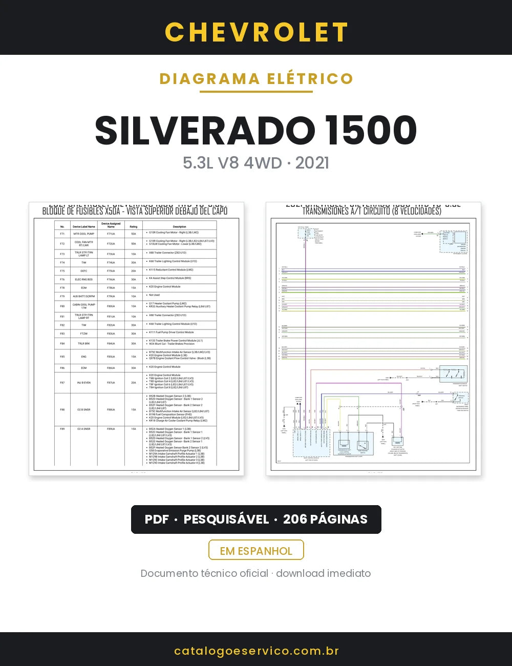 Diagrama Elétrico Chevrolet Silverado 1500 — capa