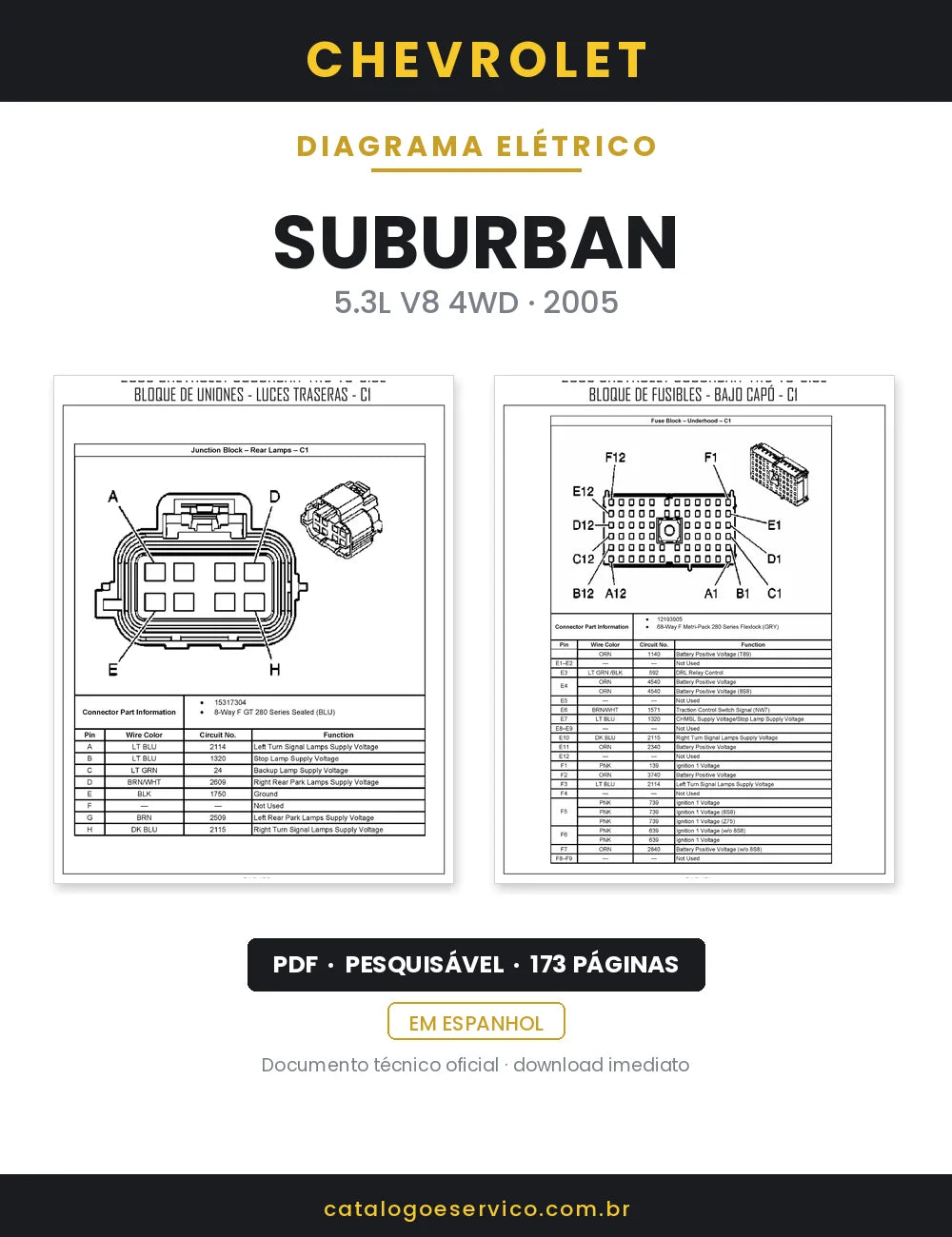 Diagrama Elétrico Chevrolet Suburban — capa