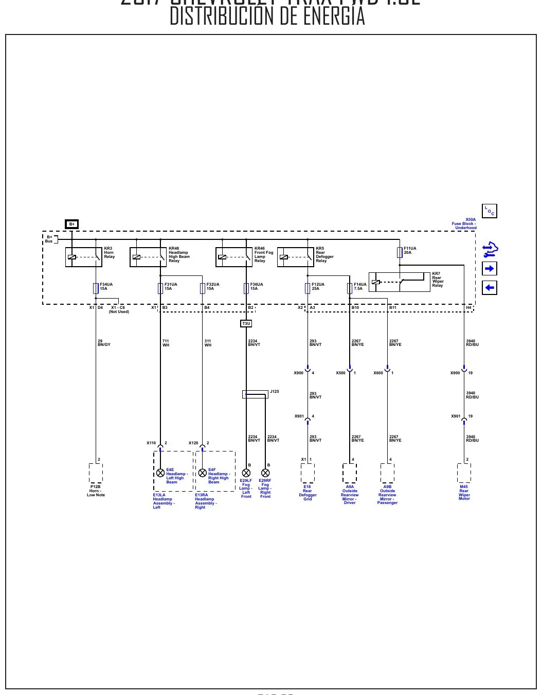 Diagrama Elétrico Chevrolet Trax — prancha de circuito 2