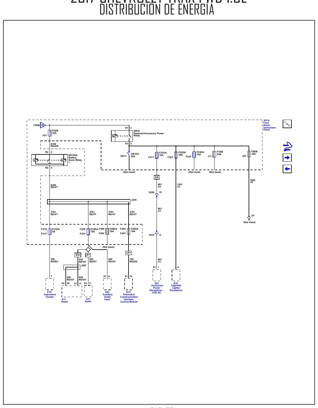 Diagrama Elétrico Chevrolet Trax — prancha de circuito 3