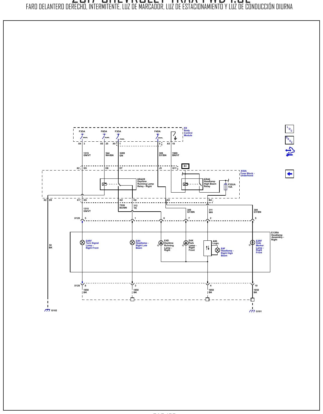 Diagrama Elétrico Chevrolet Trax — prancha de circuito 4