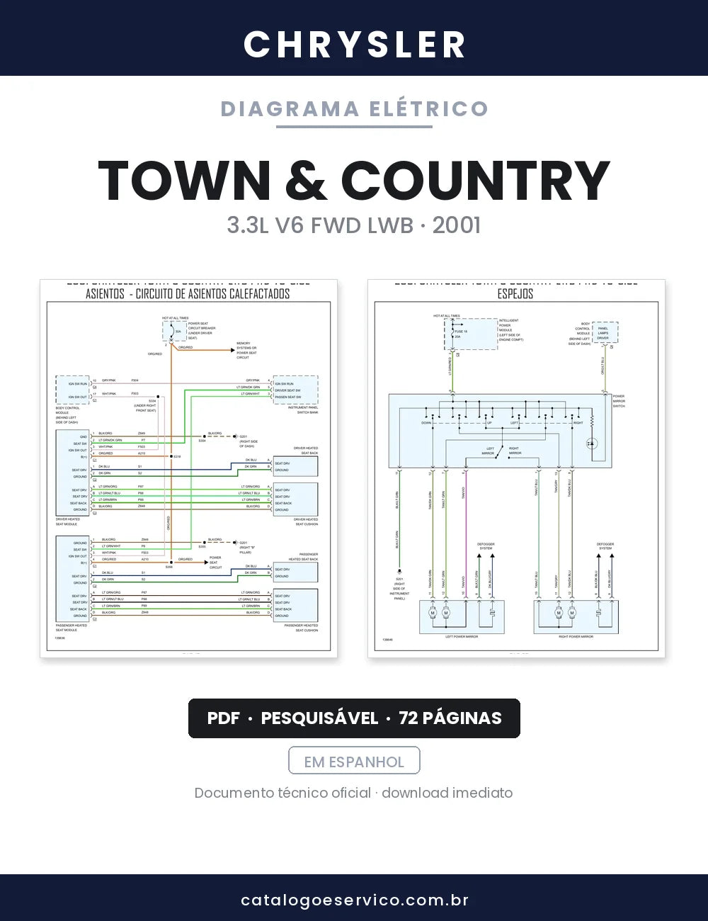 Diagrama Elétrico Chrysler Town & Country — capa