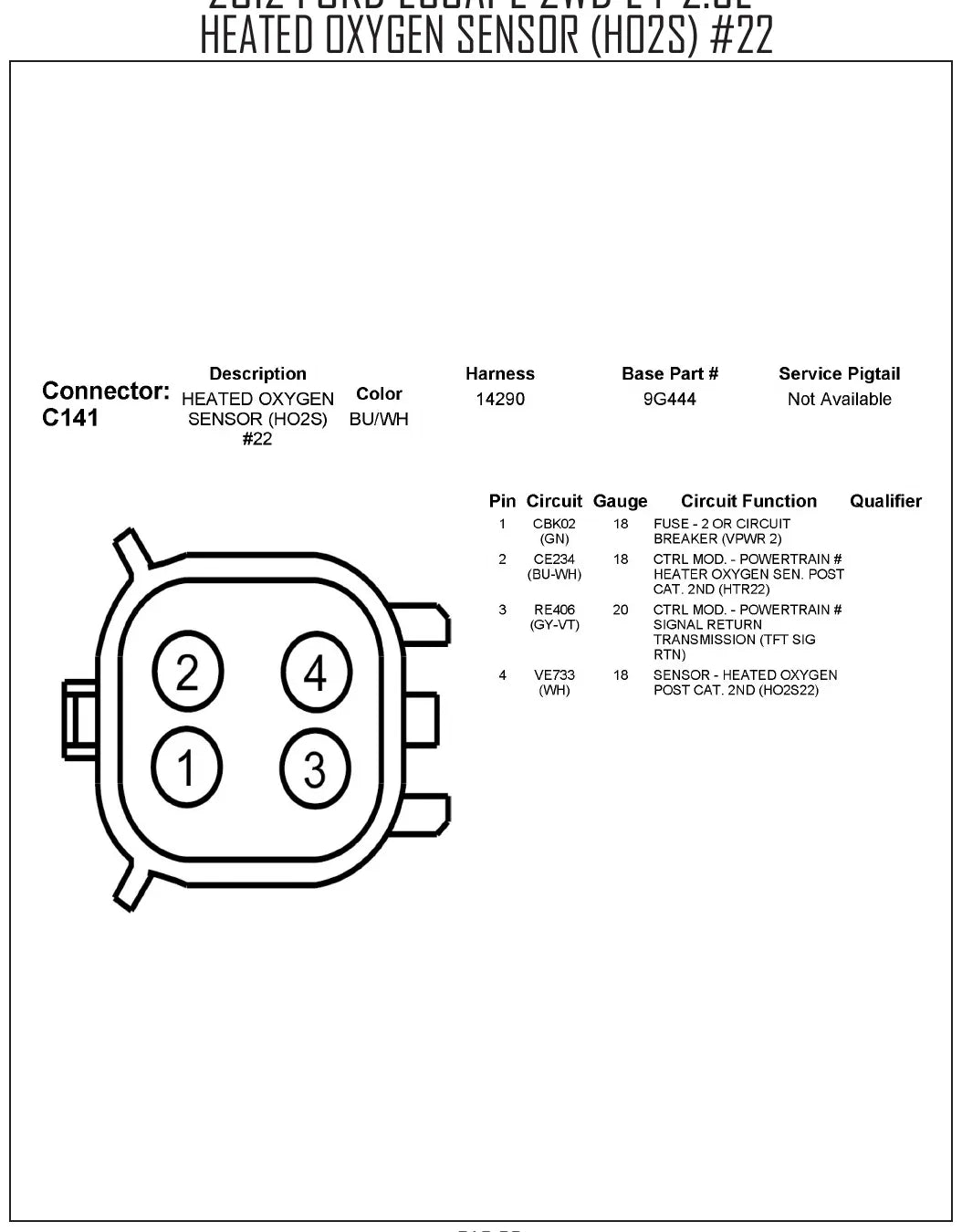 Diagrama Elétrico Ford Escape — prancha de circuito 2