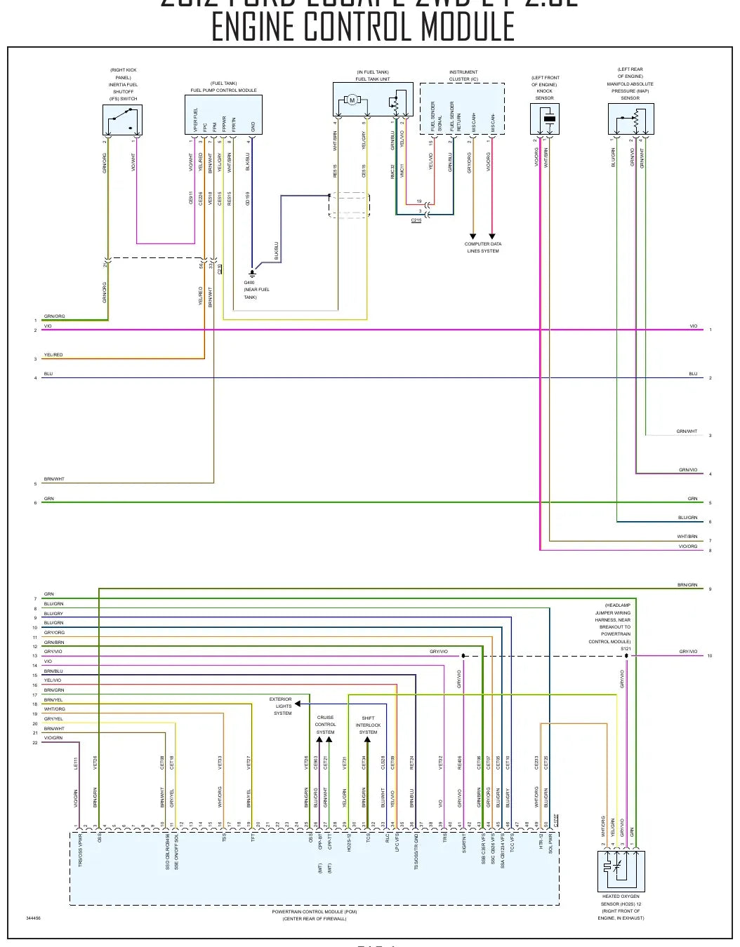 Diagrama Elétrico Ford Escape — prancha de circuito 4