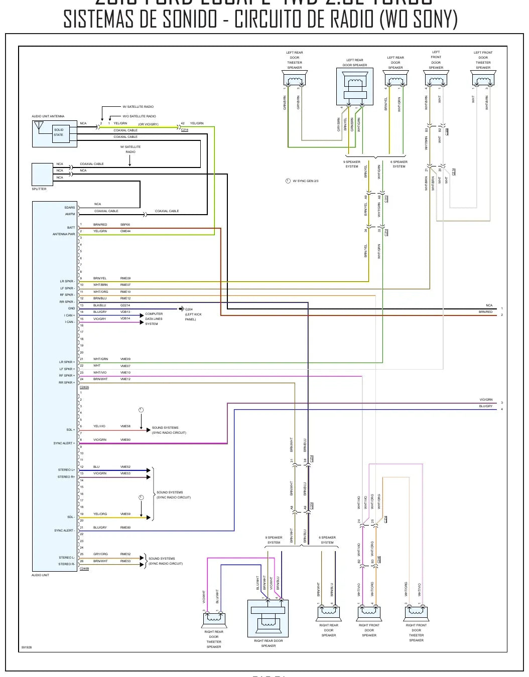 Diagrama Elétrico Ford Escape — prancha de circuito 2