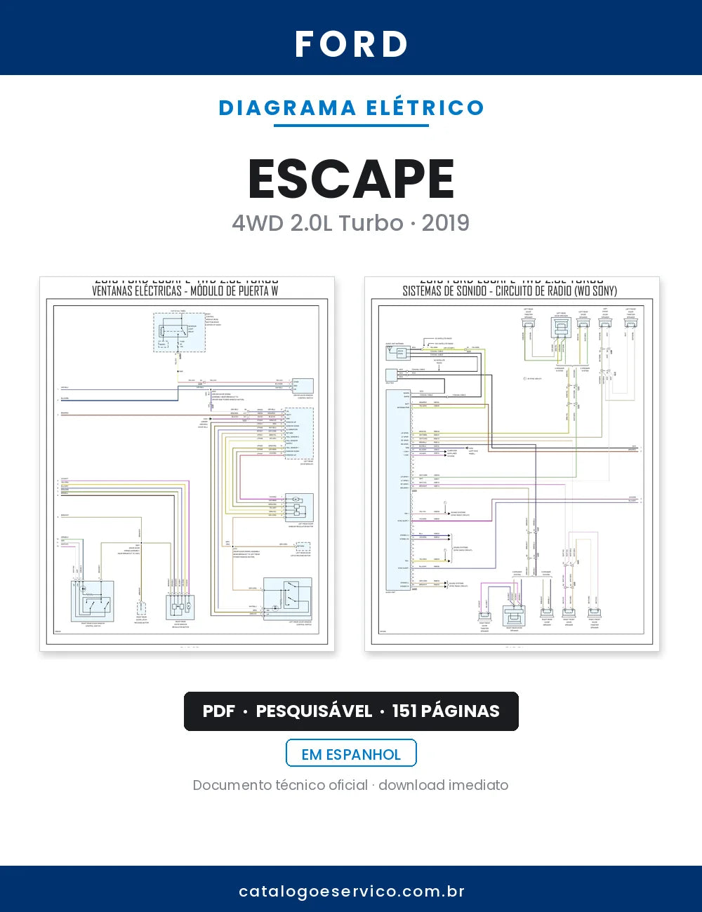Diagrama Elétrico Ford Escape — capa