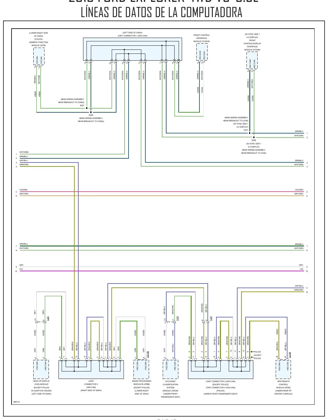 Diagrama Elétrico Ford Explorer — prancha de circuito 1