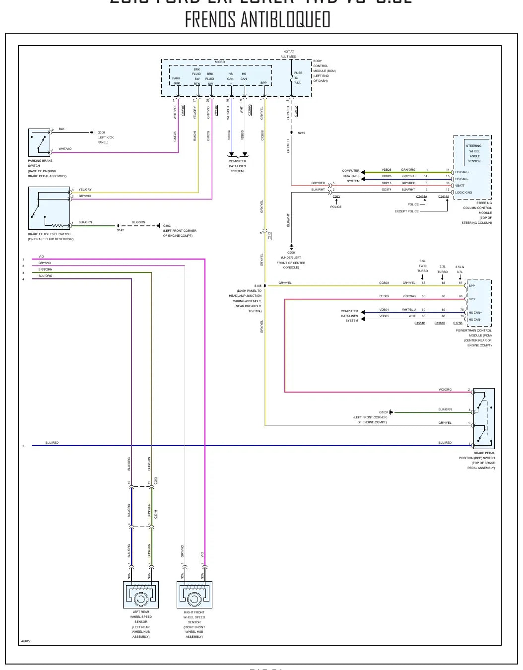 Diagrama Elétrico Ford Explorer — prancha de circuito 2