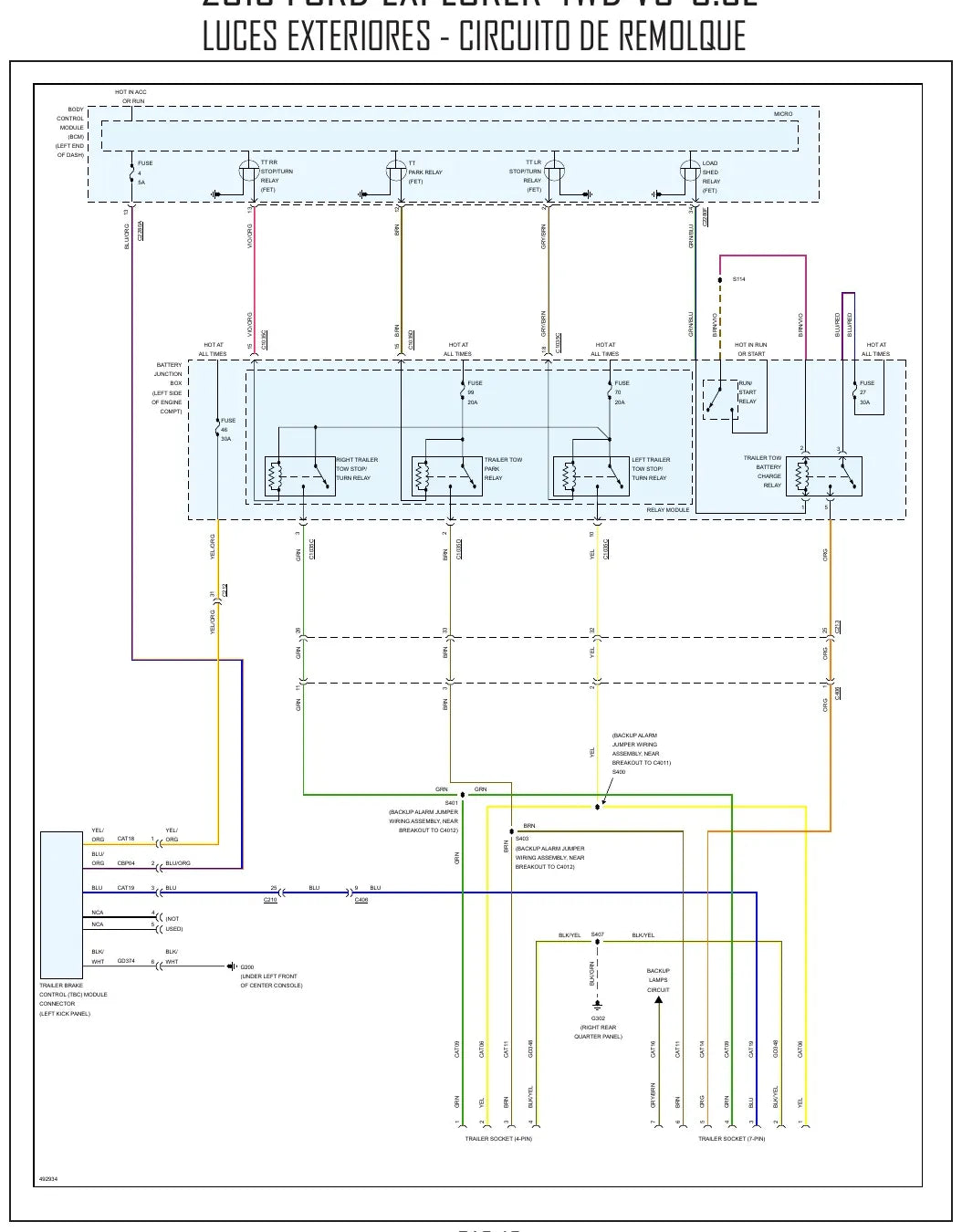Diagrama Elétrico Ford Explorer — prancha de circuito 4