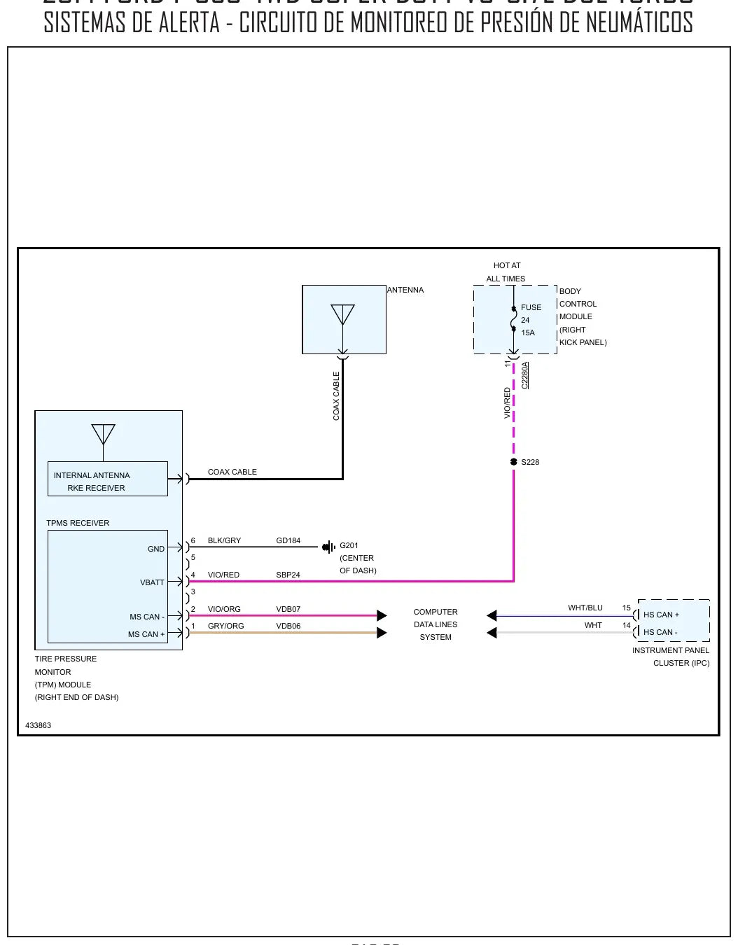 Diagrama Elétrico Ford F-350 Super Duty — prancha de circuito 1
