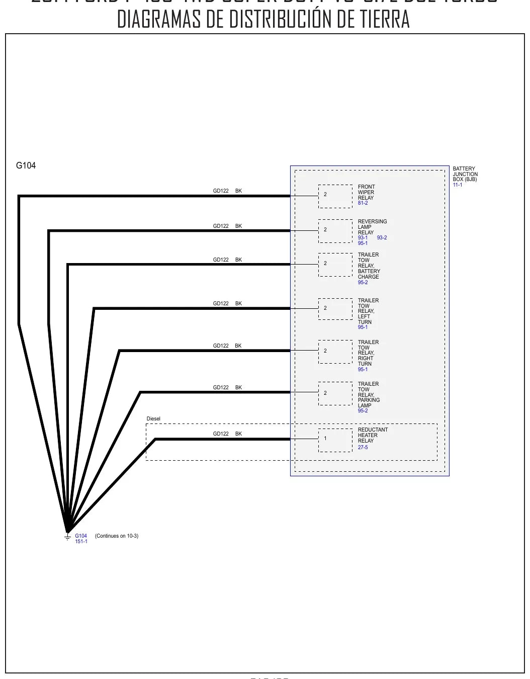 Diagrama Elétrico Ford F-450 Super Duty — prancha de circuito 1