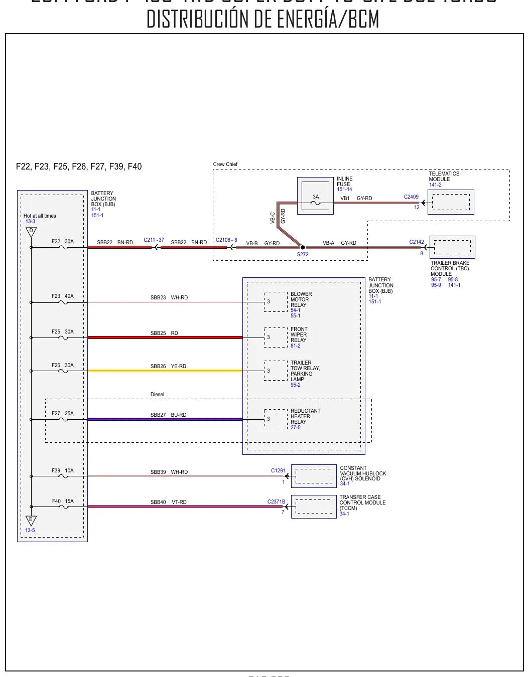 Diagrama Elétrico Ford F-450 Super Duty — prancha de circuito 2