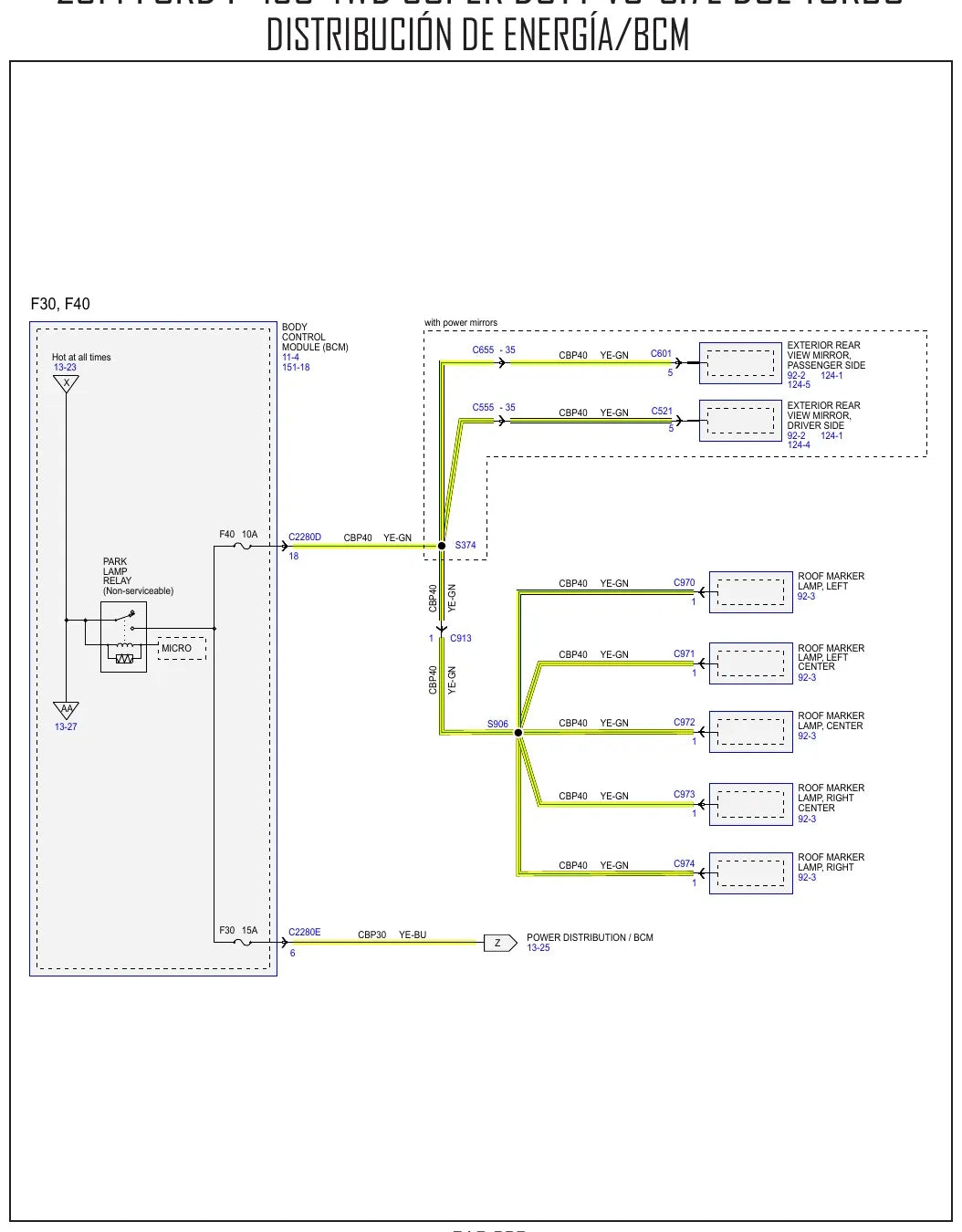 Diagrama Elétrico Ford F-450 Super Duty — prancha de circuito 3