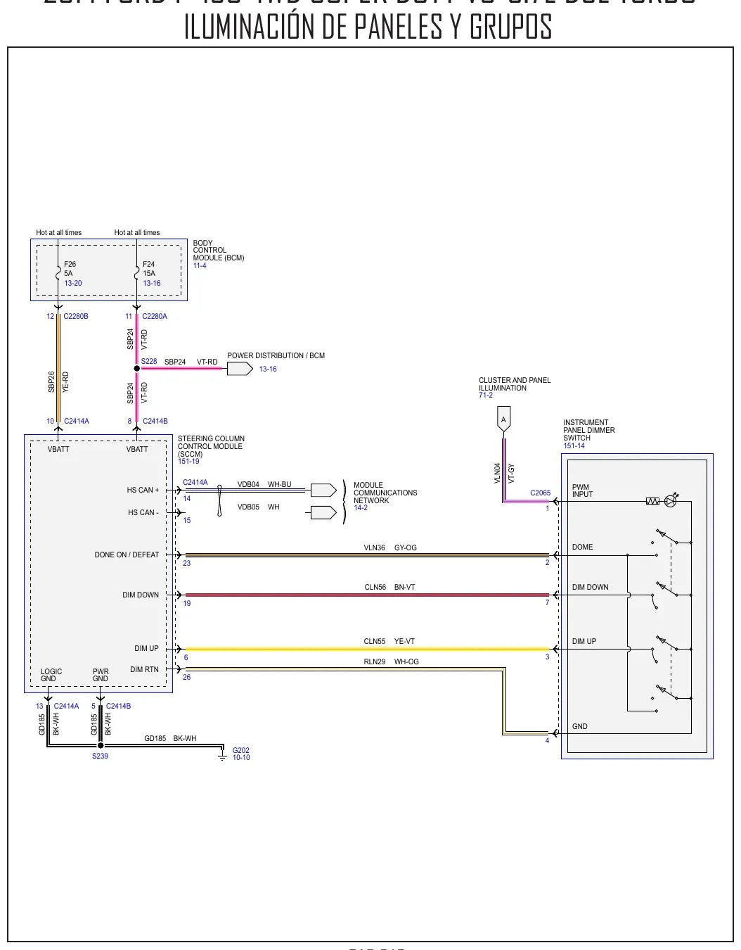 Diagrama Elétrico Ford F-450 Super Duty — prancha de circuito 4
