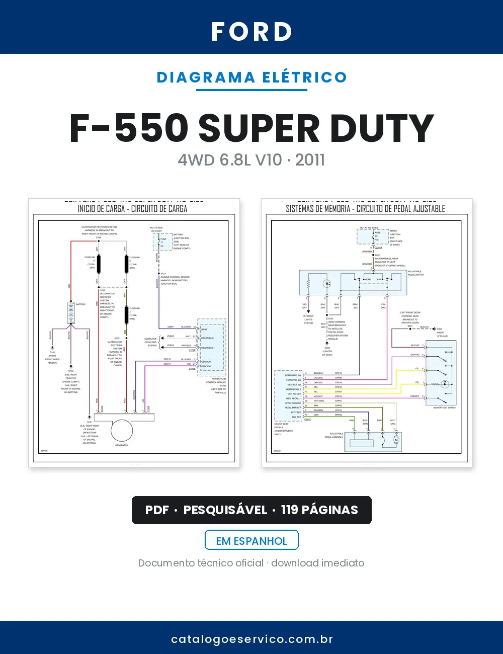 Diagrama Elétrico Ford F-550 Super Duty — capa