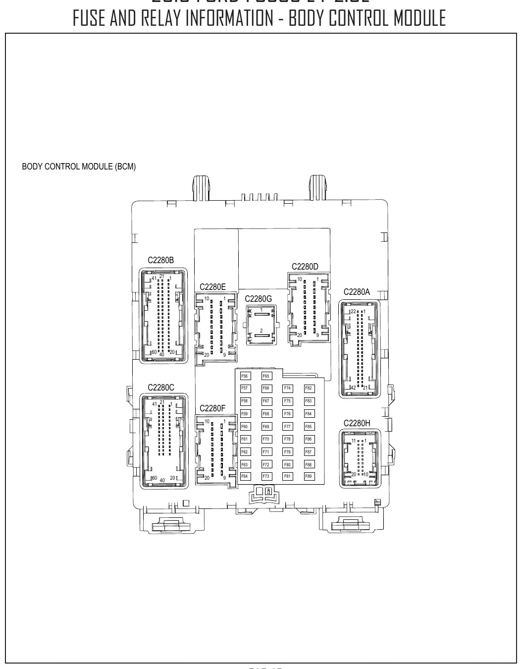Diagrama Elétrico Ford Focus — prancha de circuito 1
