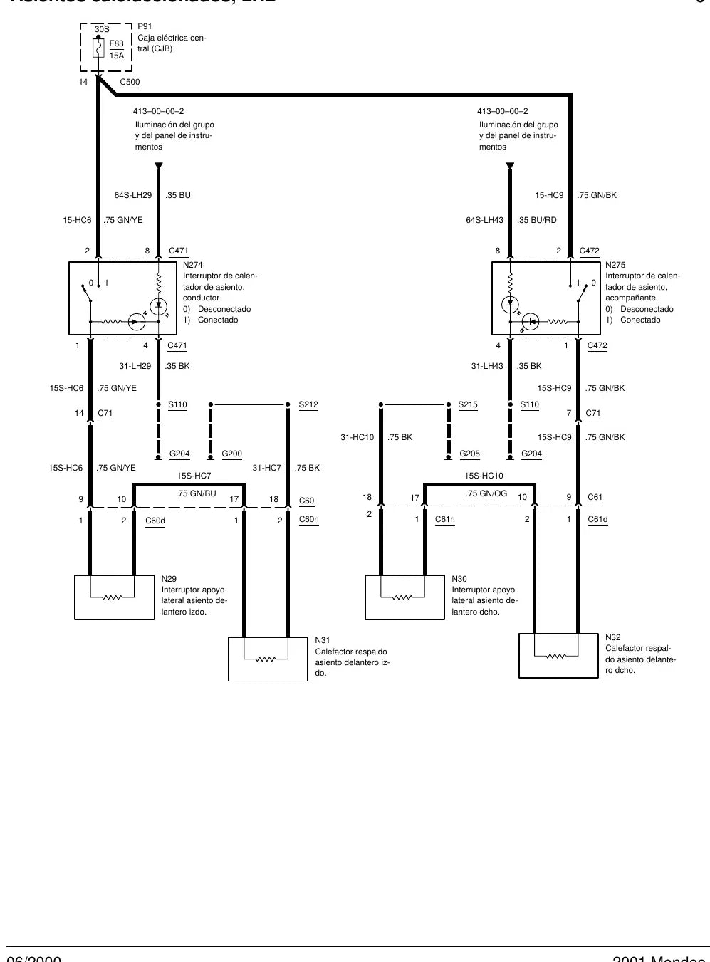 Diagrama Elétrico Ford Mondeo — prancha de circuito 1