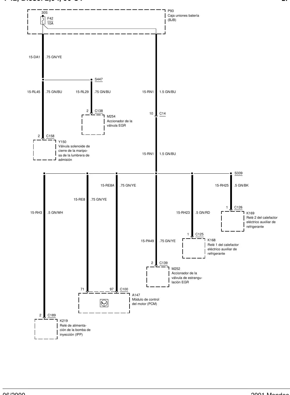 Diagrama Elétrico Ford Mondeo — prancha de circuito 3