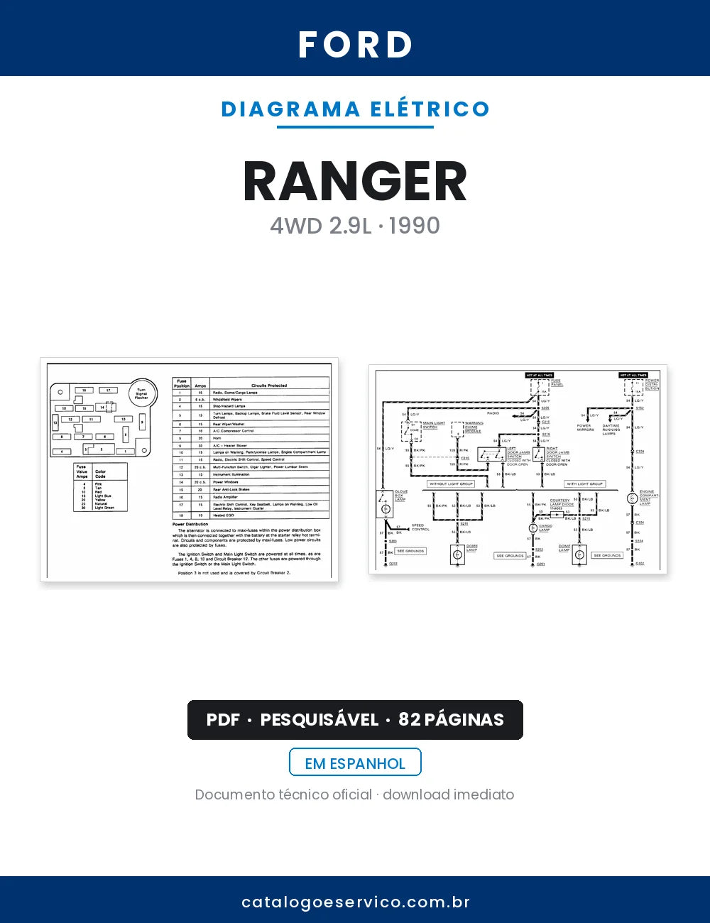 Diagrama Elétrico Ford Ranger — capa