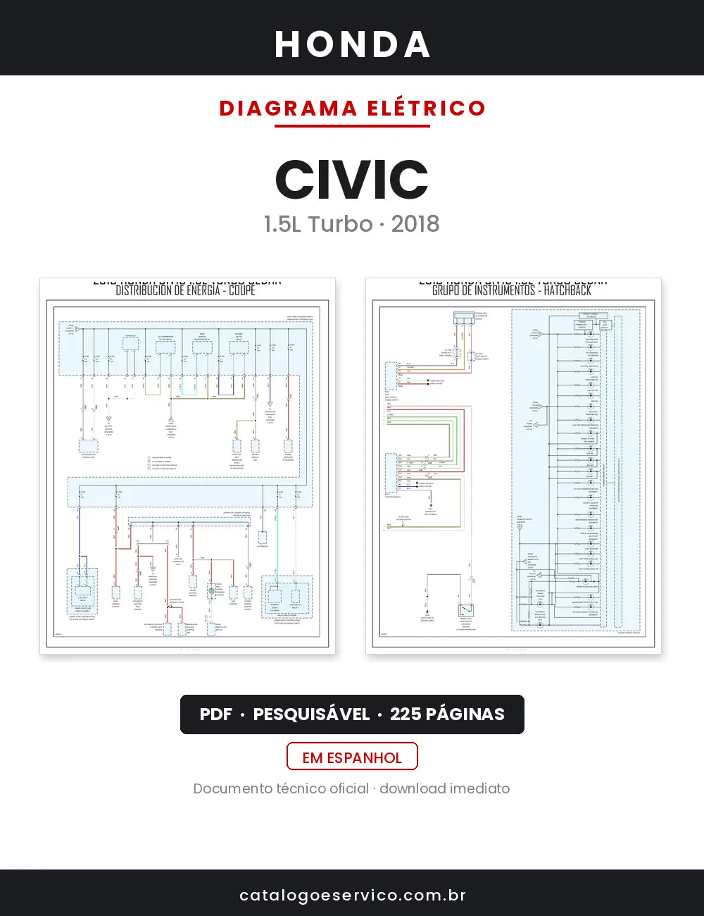 Diagrama Elétrico Honda Civic — capa