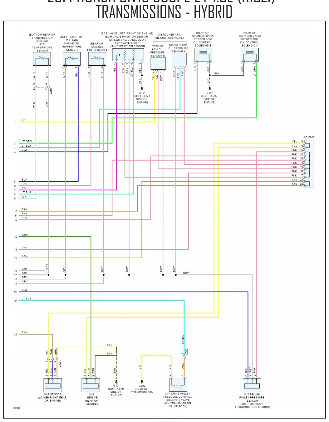 Diagrama Elétrico Honda Civic Coupe — prancha de circuito 4