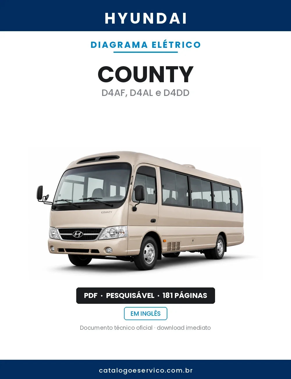 Diagrama Elétrico Hyundai County — capa