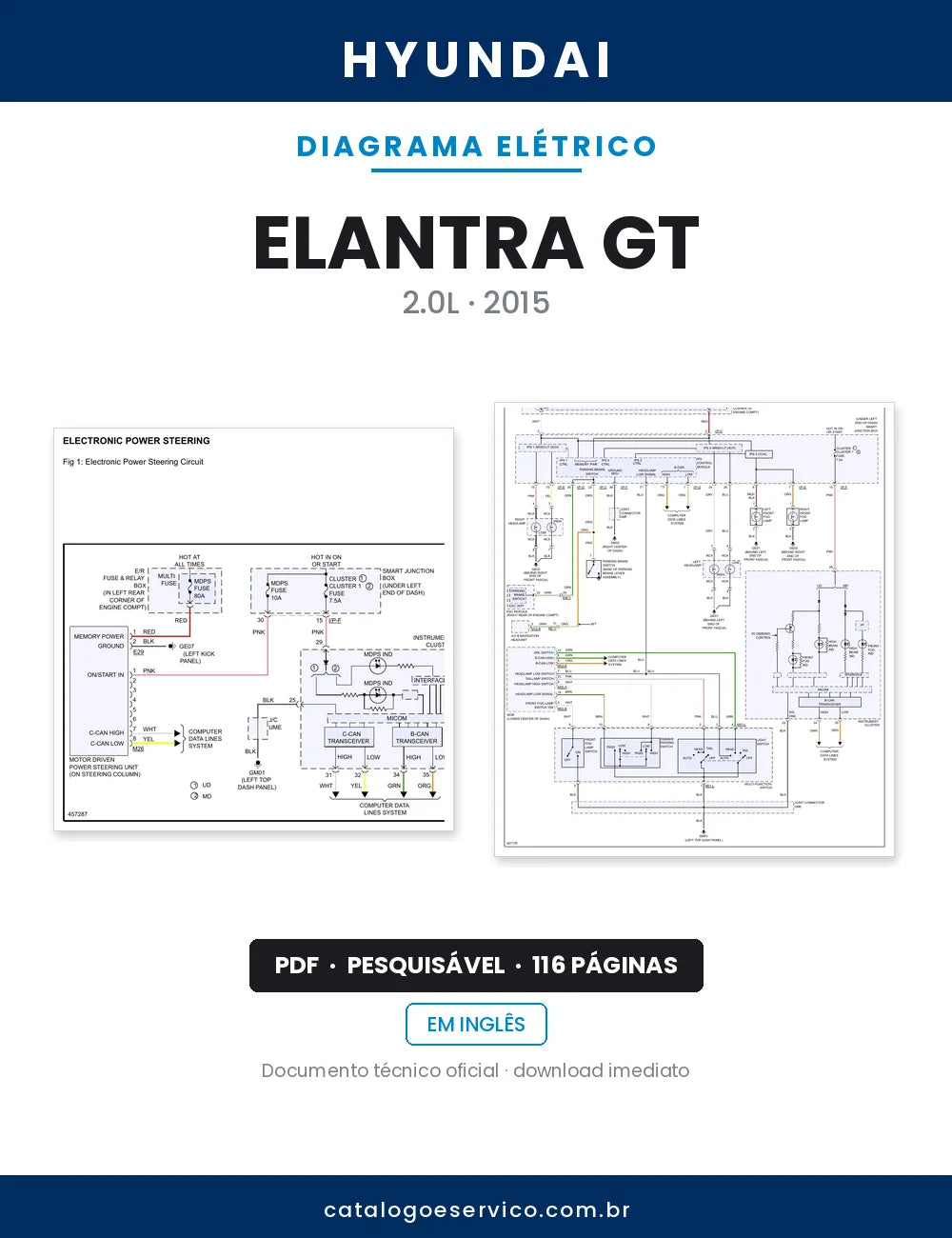 Diagrama Elétrico Hyundai Elantra GT — capa