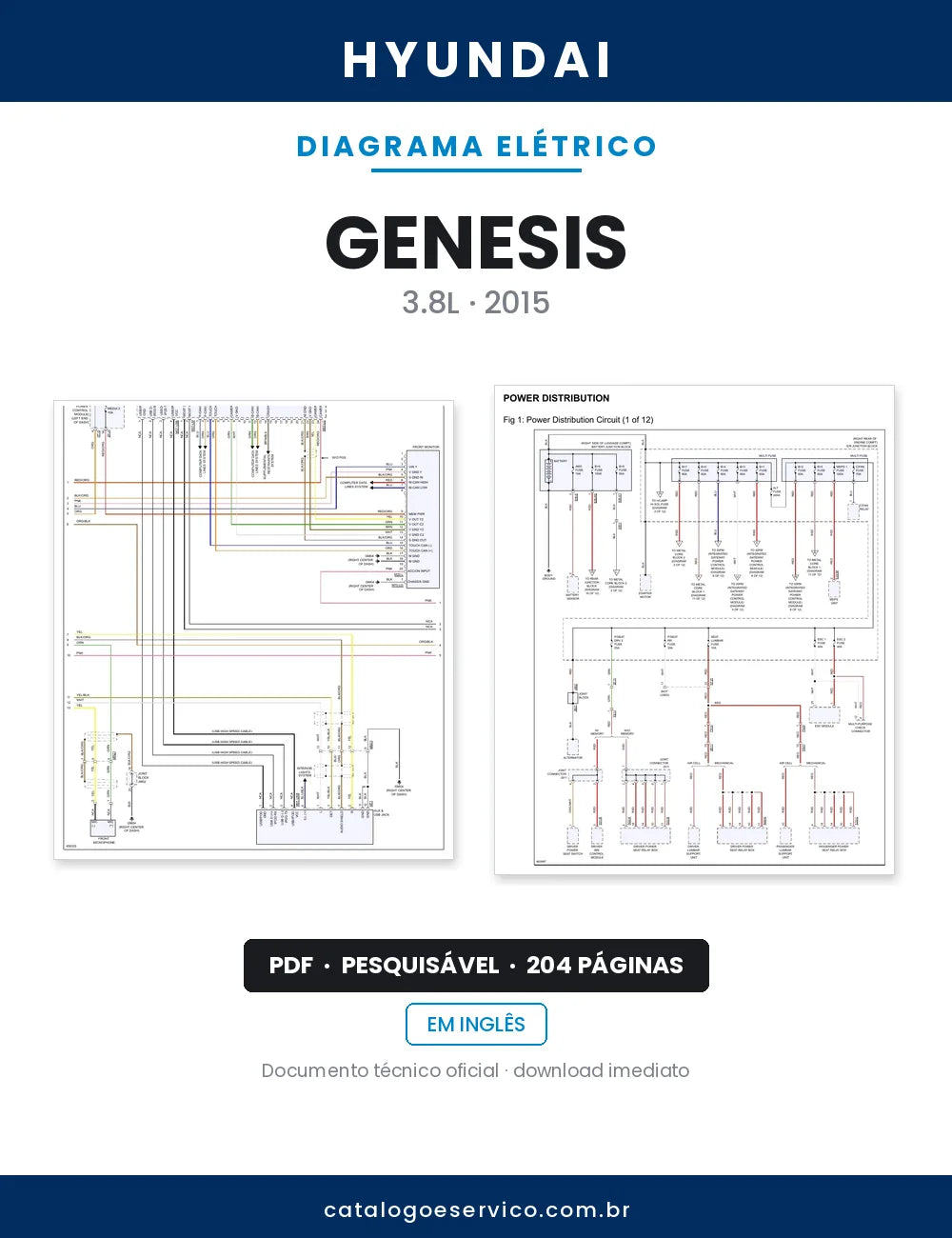 Diagrama Elétrico Hyundai Genesis — capa