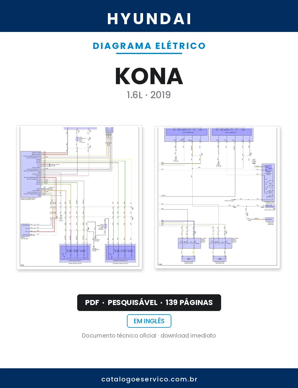 Diagrama Elétrico Hyundai Kona — capa