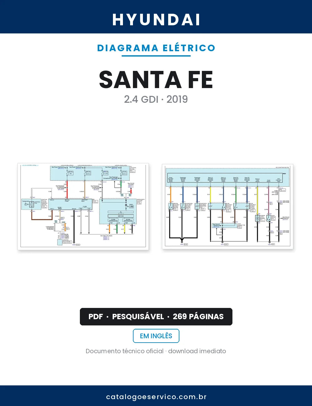 Diagrama Elétrico Hyundai Santa Fe — capa