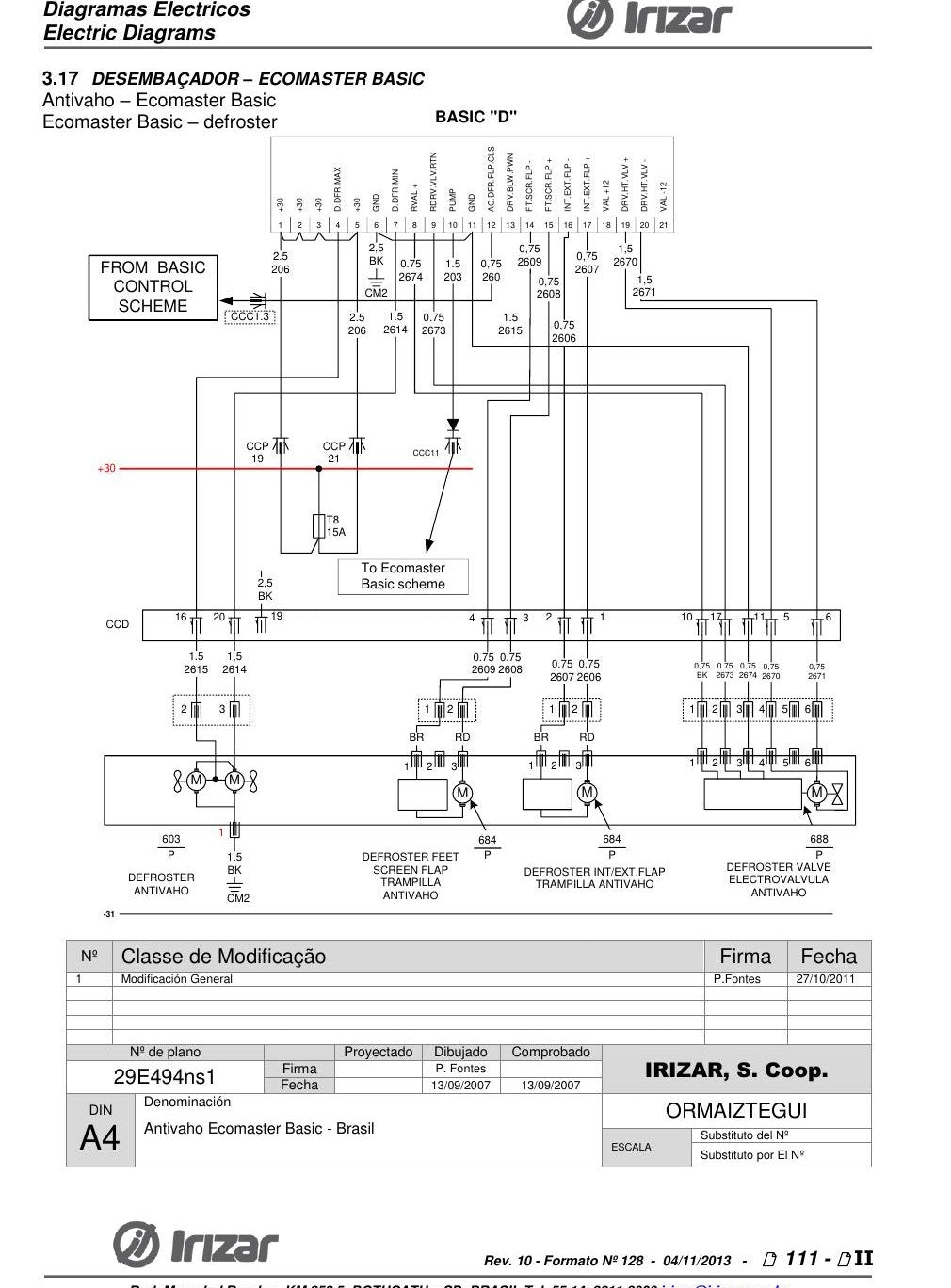 Diagrama Elétrico Irizar Century — 172 paginas e interface para MB, VW, Volvo - diagrama 2