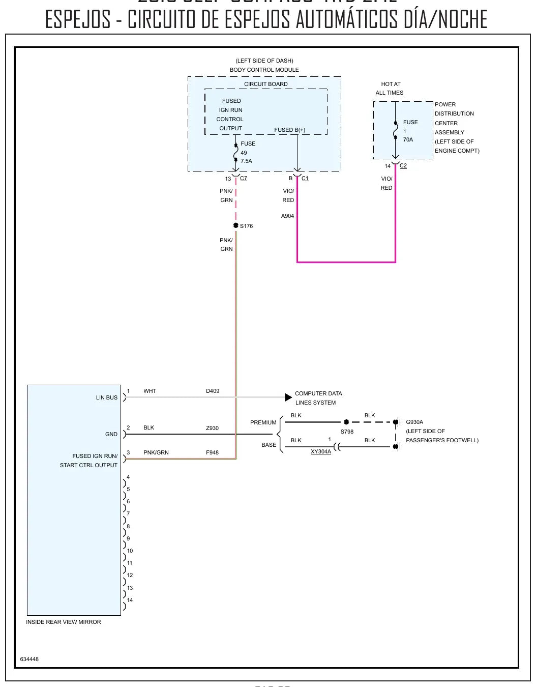 Diagrama Elétrico Jeep Compass — prancha de circuito 1