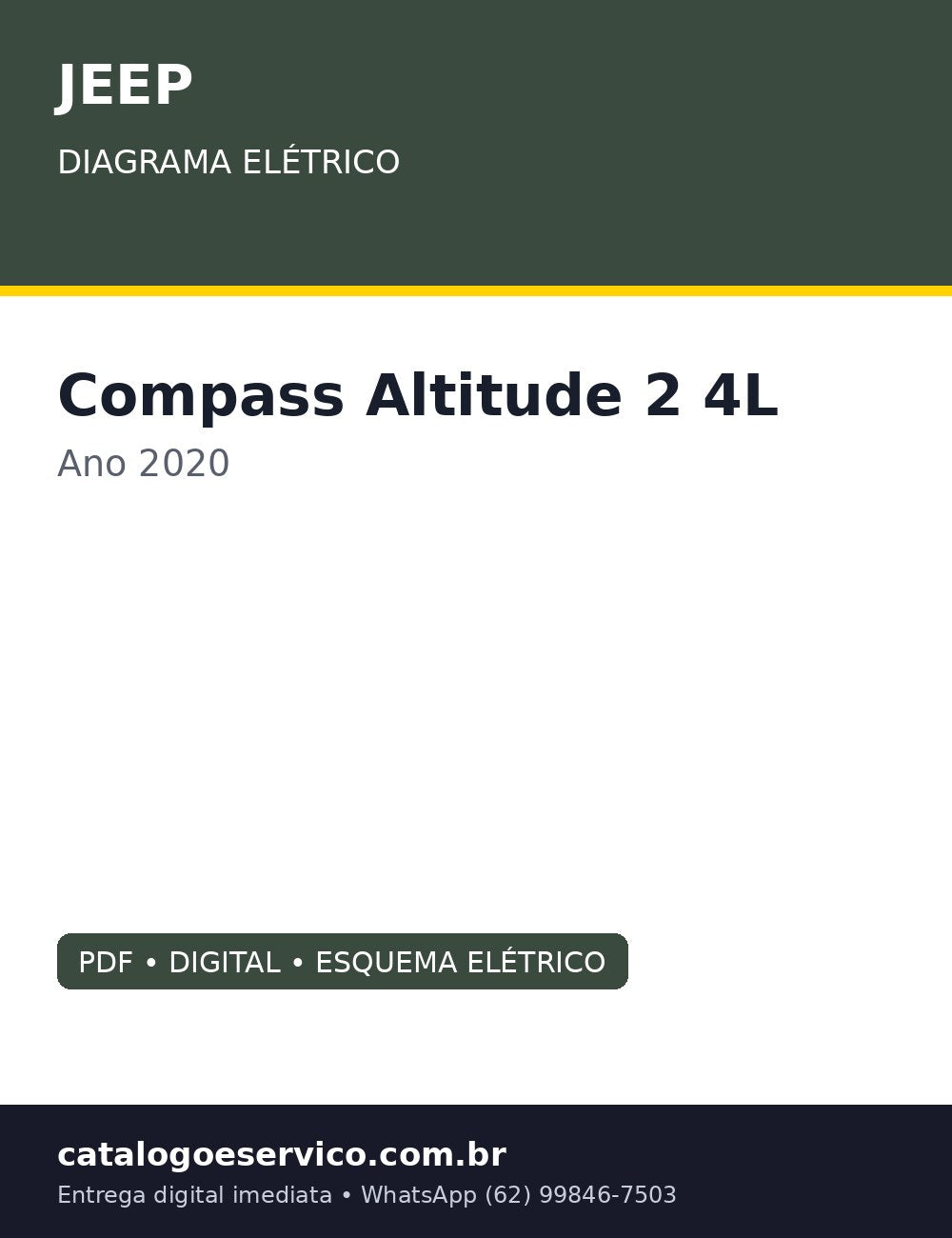 Diagrama Elétrico Jeep Compass Altitude 2.4L 2020 — Circuitos por sistema com caixa de transferência, ADAS