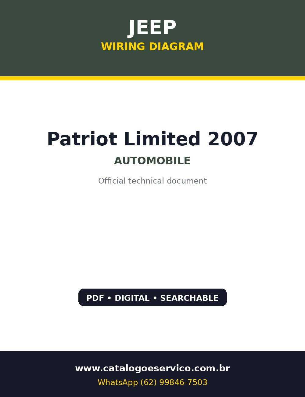 Diagrama Elétrico Jeep Patriot Limited 2007 — 2007, circuito por circuito