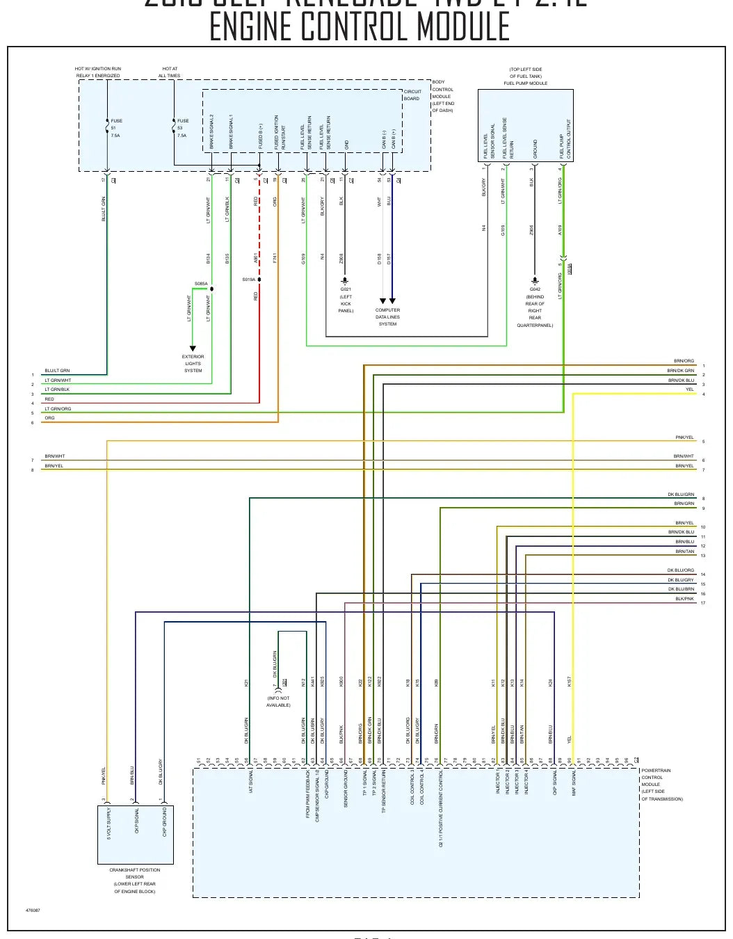 Diagrama Elétrico Jeep Renegade — prancha de circuito 4