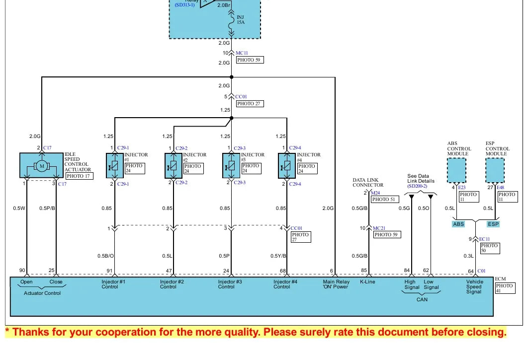 Diagrama Elétrico Kia Picanto — prancha de circuito 2