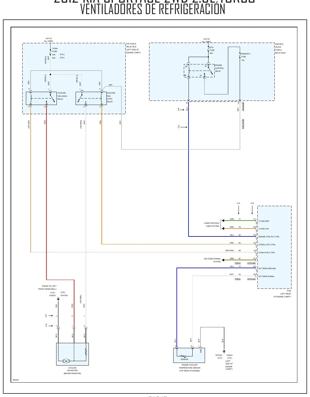 Diagrama Elétrico Kia Sportage — prancha de circuito 2