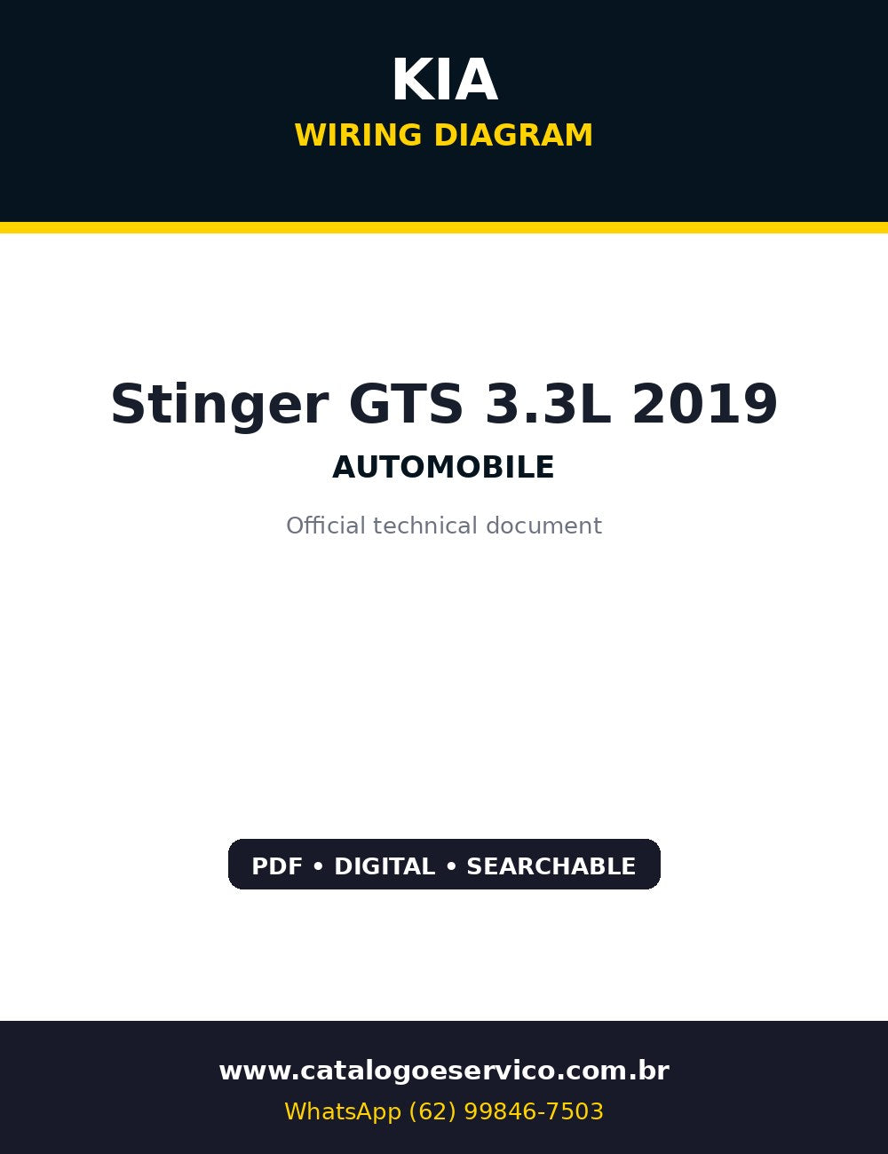 Diagrama Elétrico Kia Stinger GTS 3.3L 2019 — Todo o elétrico do Kia Stinger GTS 3.3L