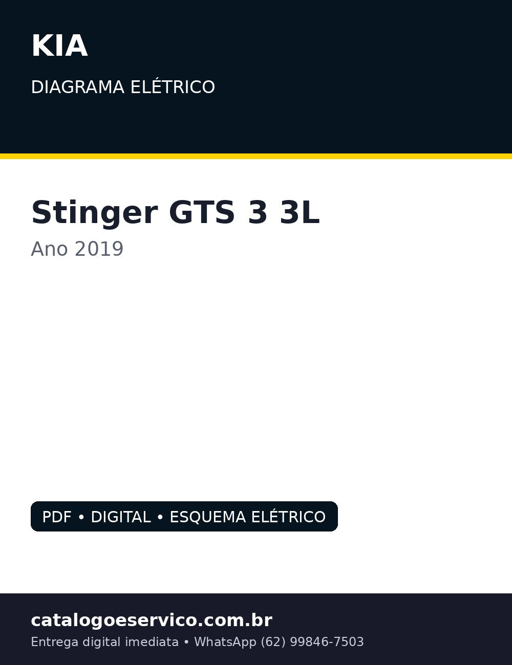 Diagrama Elétrico Kia Stinger GTS 3.3L 2019 — Todo o elétrico do Kia Stinger GTS 3.3L