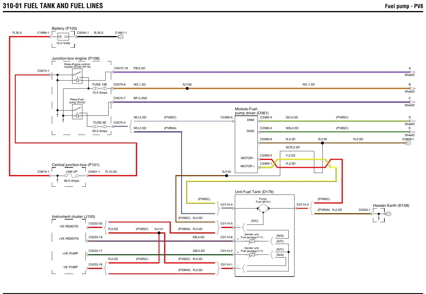 Diagrama Elétrico Land Rover Range Rover L322 — prancha de circuito 4