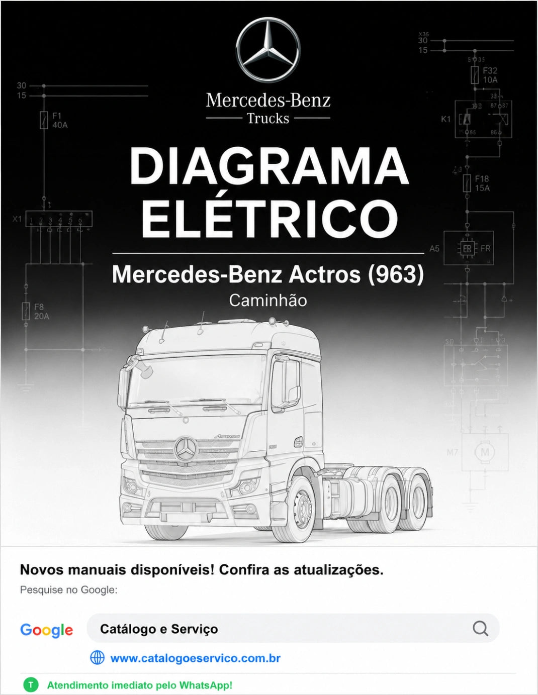 Diagrama Elétrico Mercedes-Benz Actros (963) - Caminhão