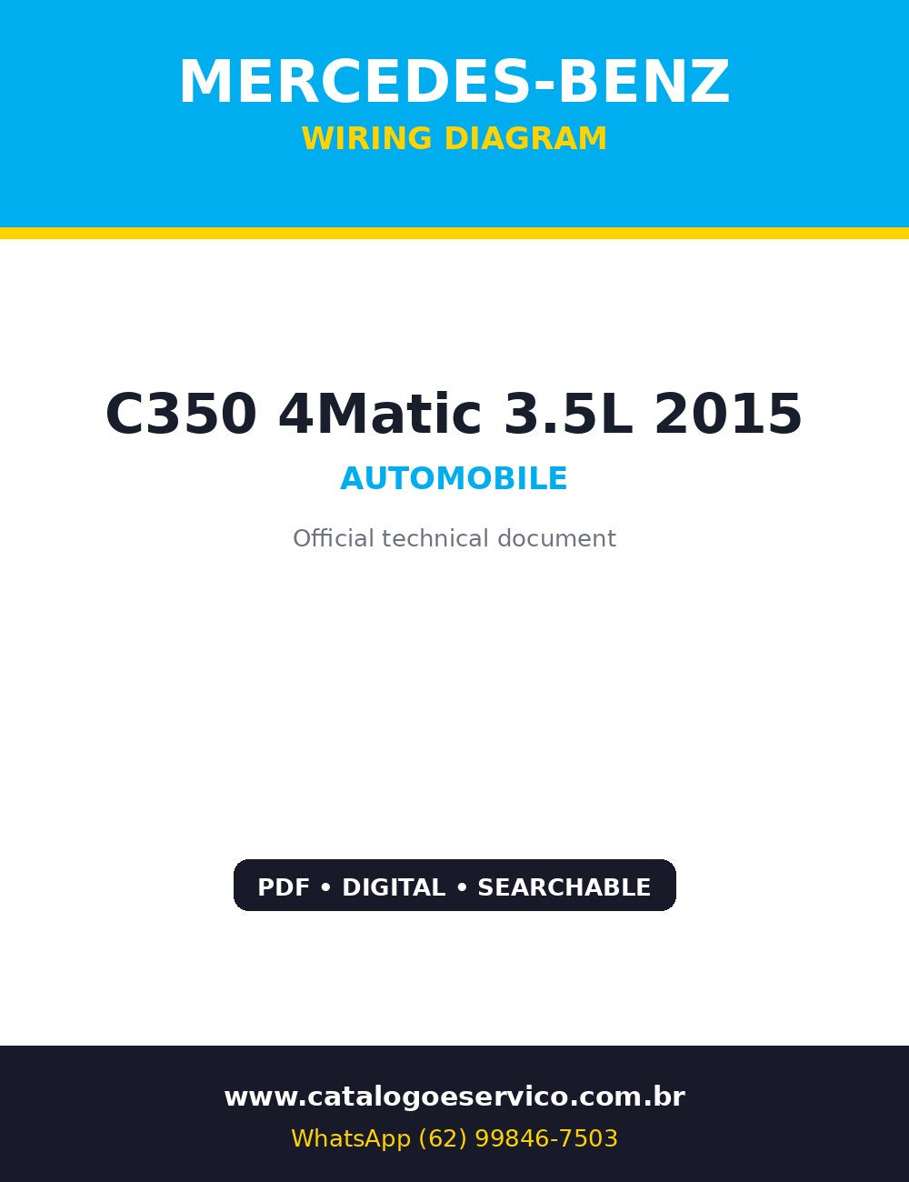 Capa de Diagrama Elétrico Mercedes-Benz C350 4Matic 3.5L 2015