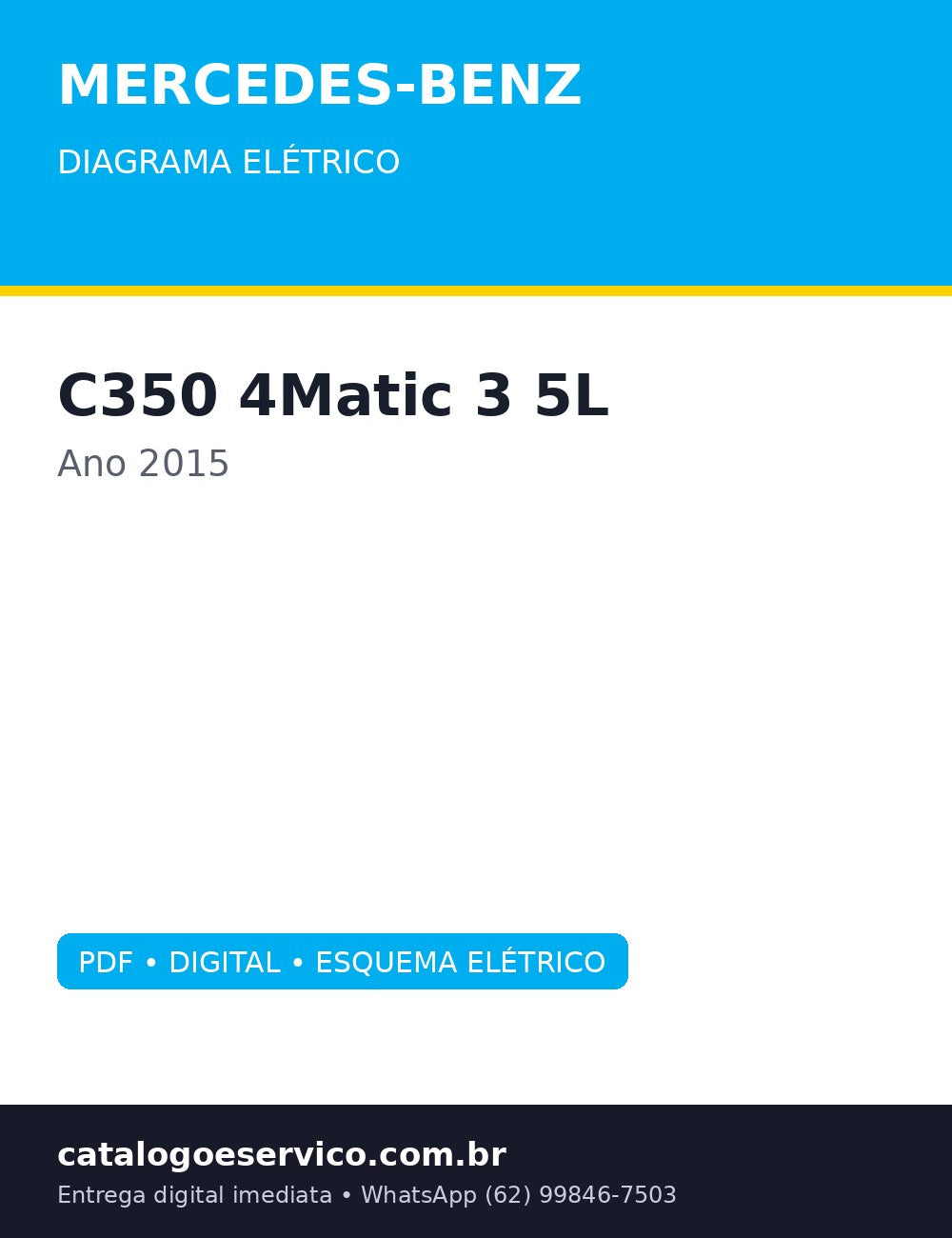 Diagrama Elétrico Mercedes-Benz C350 4Matic 3.5L 2015 — Mercedes C350 4Matic 2015: módulos SAM, COMAND e