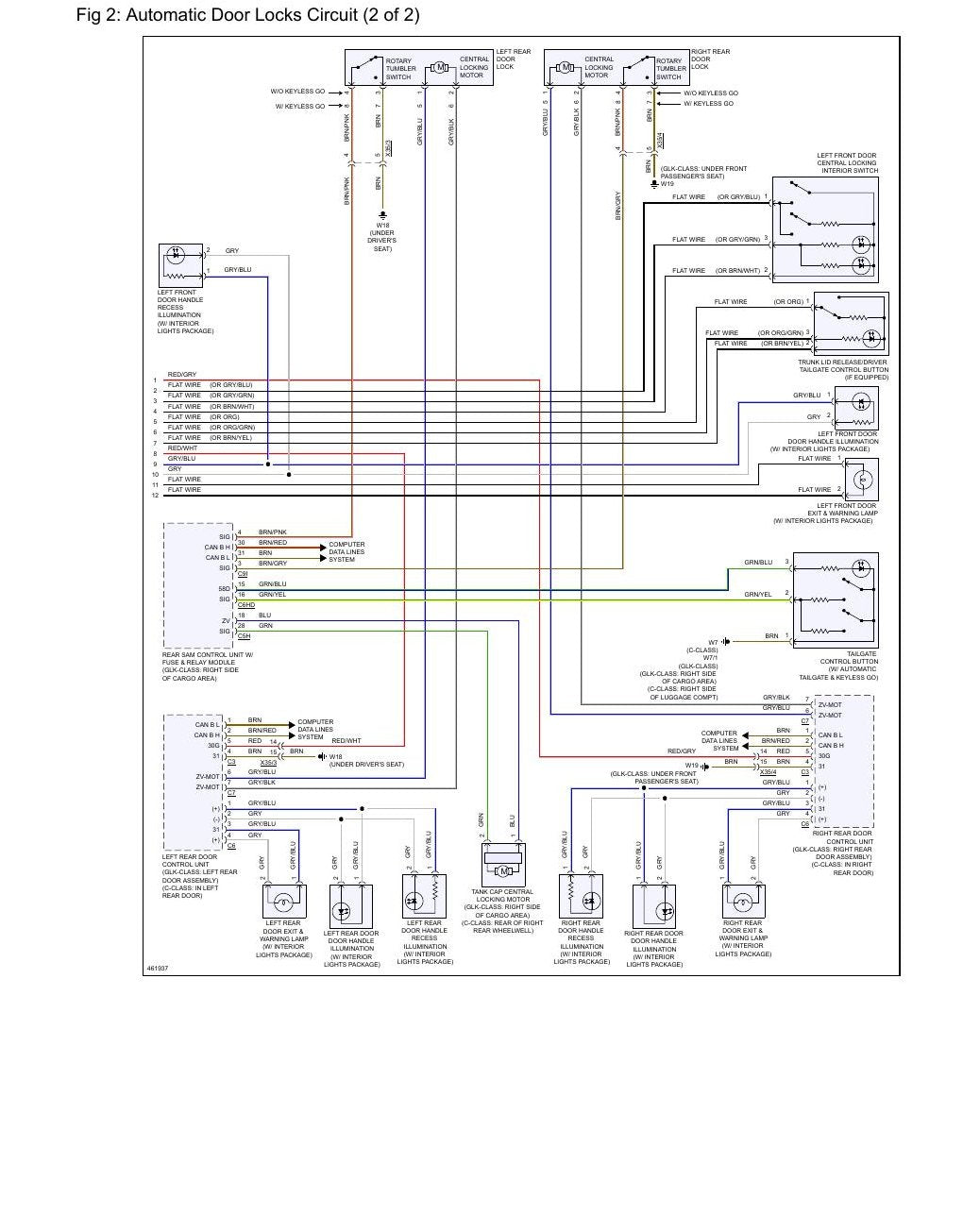 Diagrama Elétrico Mercedes-Benz C350 4Matic 3.5L 2015 — Mercedes C350 4Matic 2015: módulos SAM, COMAND e - diagrama 2