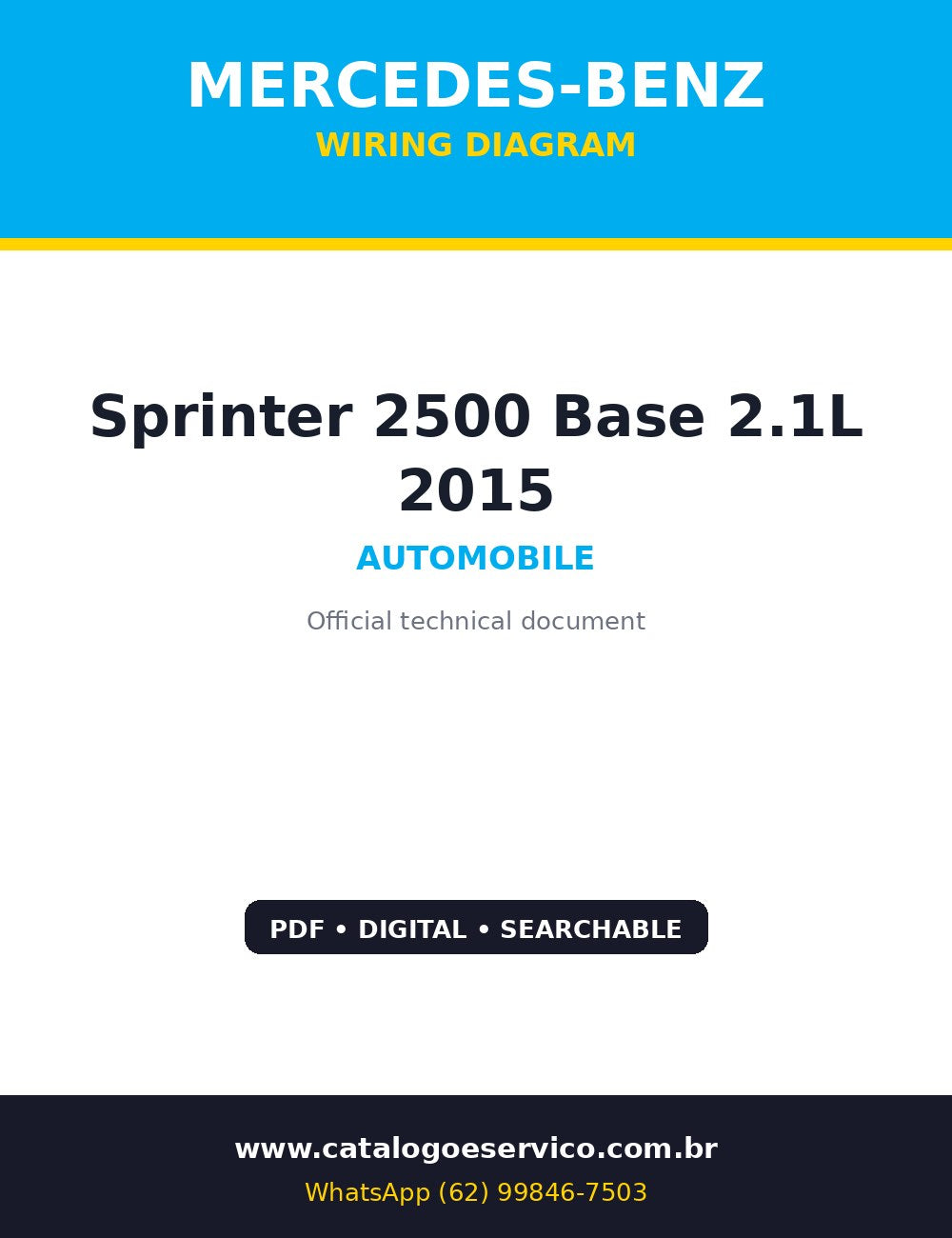 Capa de Diagrama Elétrico Mercedes-Benz Sprinter 2500 Base 2.1L 2015
