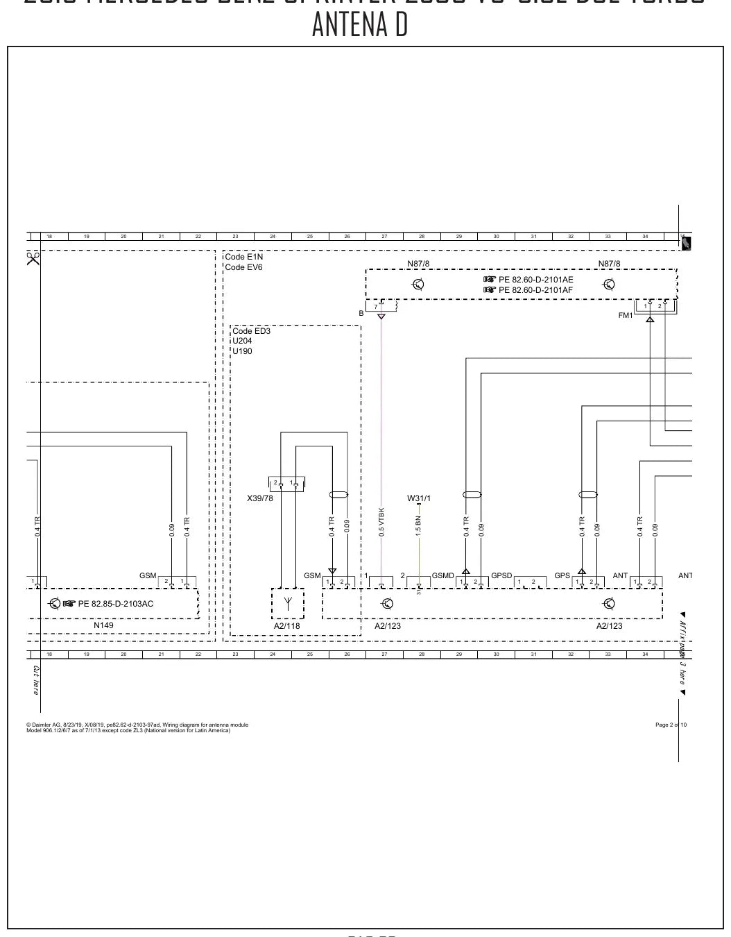 Diagrama Elétrico Mercedes-Benz Sprinter 2500 — prancha de circuito 3