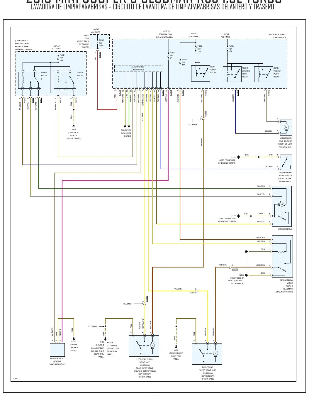 Diagrama Elétrico MINI Cooper S Clubman R55 — prancha de circuito 1