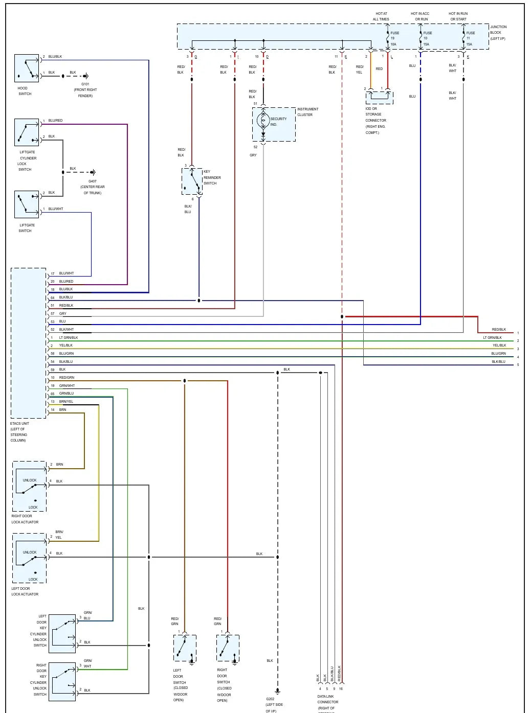 Diagrama Elétrico Mitsubishi 3000GT — prancha de circuito 4